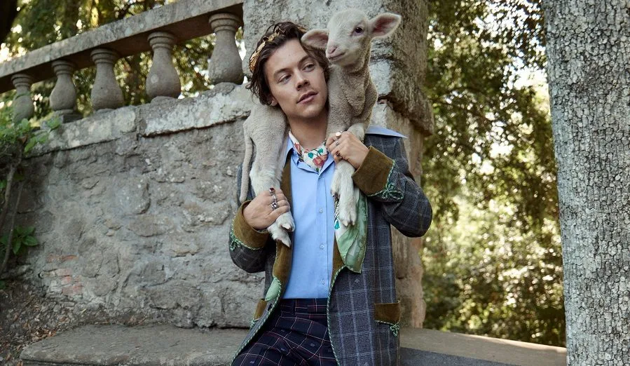 Harry Styles for Gucci’s Cruise 2019 Men’s Tailoring Campaign