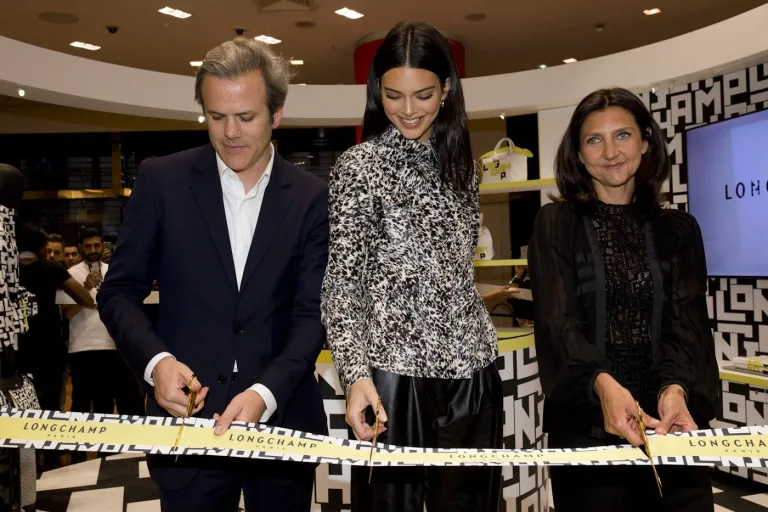 KENDALL JENNER CELEBRATES THE LAUNCH OF THE LONGCHAMP LGP COLLECTION AT THE GALERIES LAFAYETTE PARIS HAUSSMANN